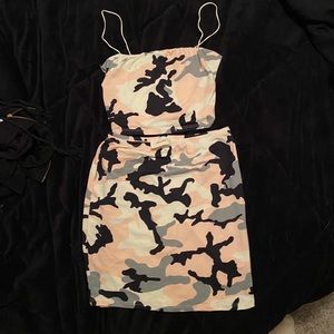 Pink and Gray Camo Matching Set